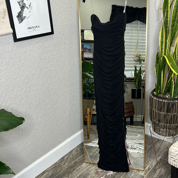 HOUSE OF CB 'Sofia' Black Mesh Strapless Maxi Dress NWT - Picture 12 of 16